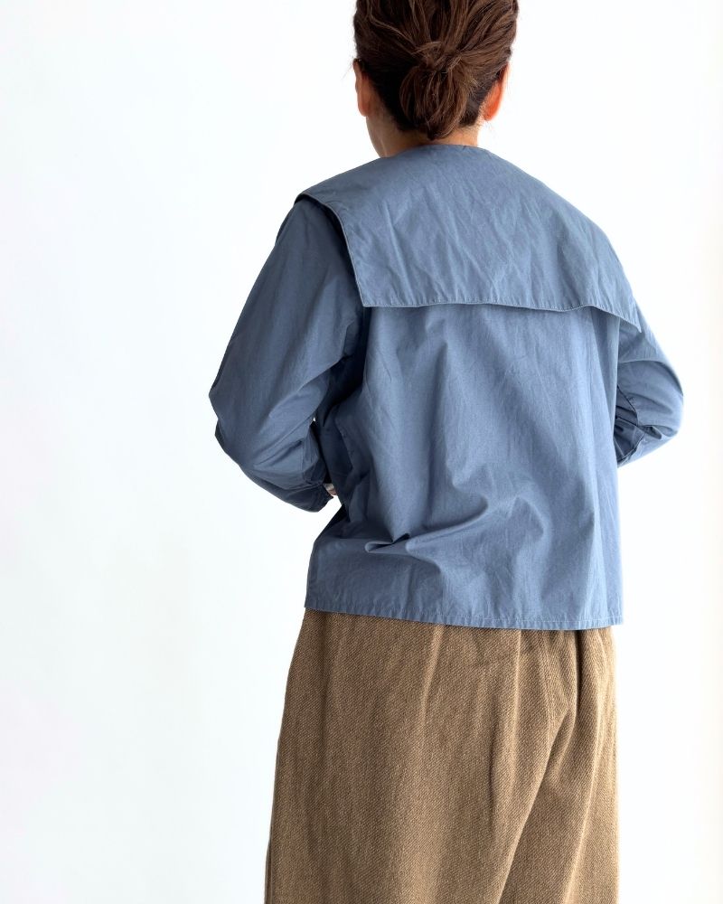 【sale】タイプライターシスターカラーシャツ JayBlue