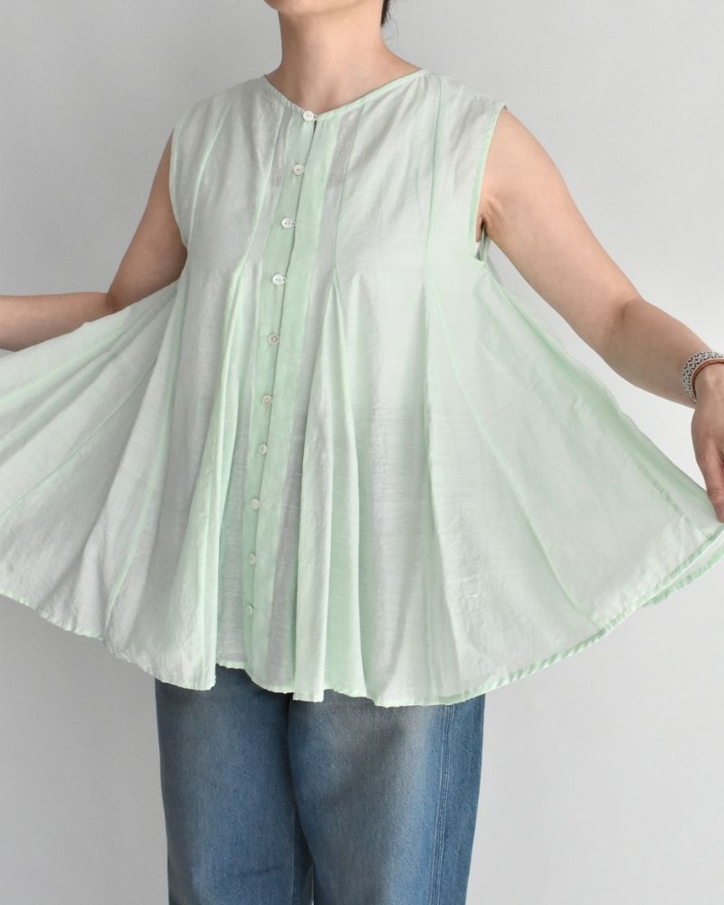 シルクコットン マチマチ2WAYタンクトップ LightGreen
