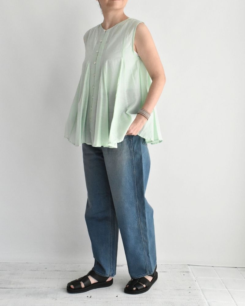 シルクコットン マチマチ2WAYタンクトップ LightGreen
