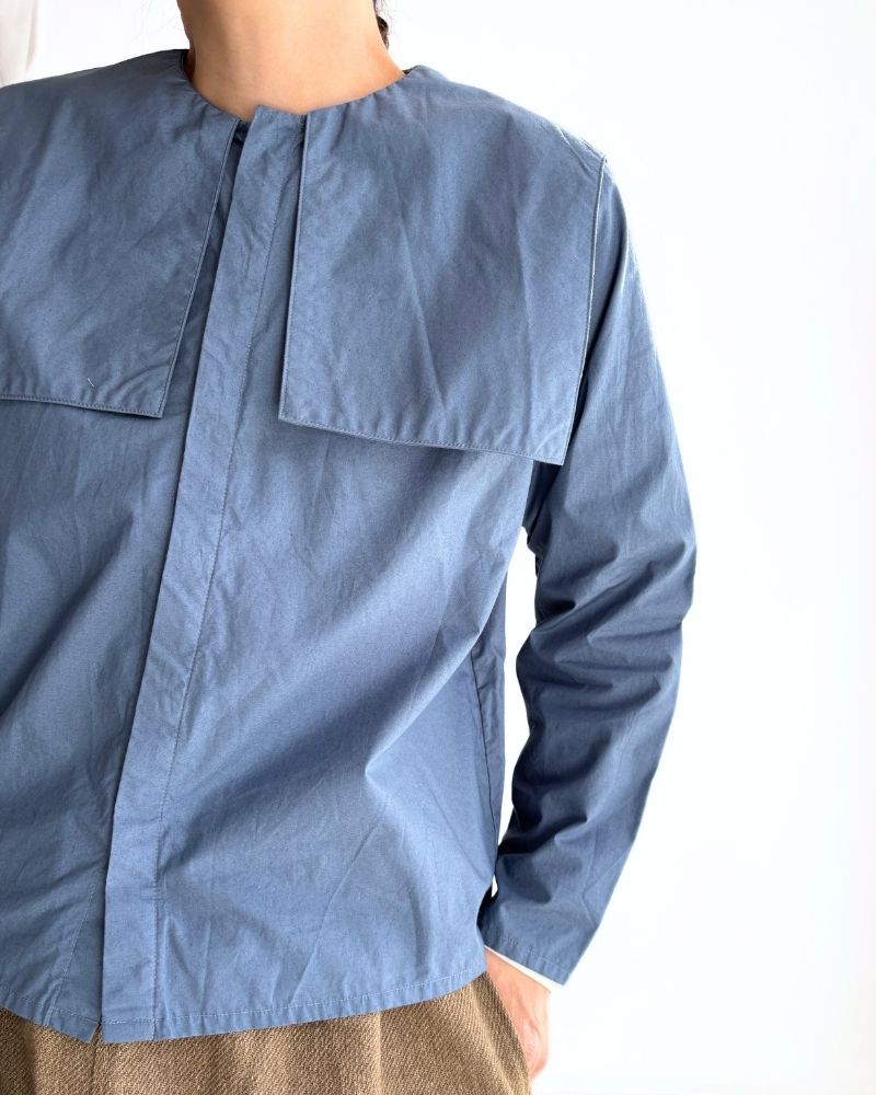 【sale】タイプライターシスターカラーシャツ JayBlue