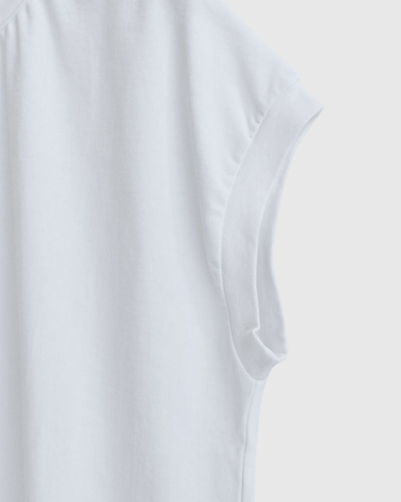 強撚天竺ドロップショルダーTee White