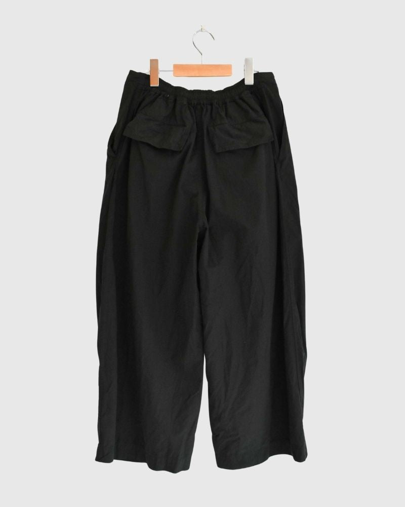 コットンシルクパンツ Black