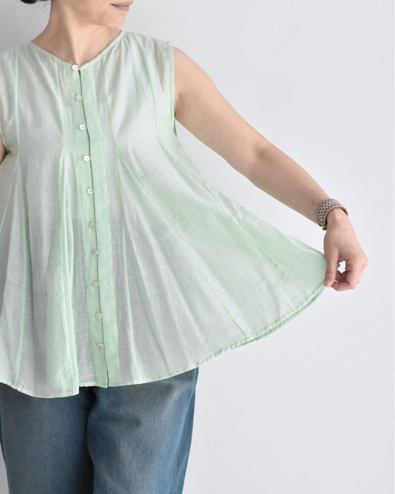 シルクコットン マチマチ2WAYタンクトップ LightGreen