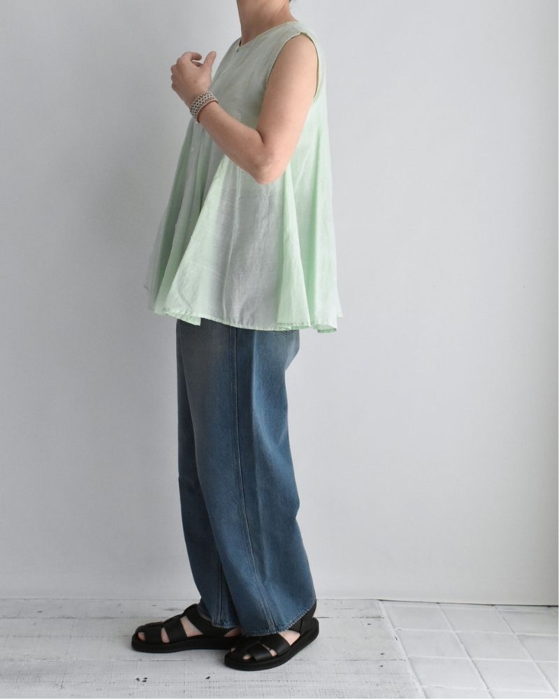 シルクコットン マチマチ2WAYタンクトップ LightGreen