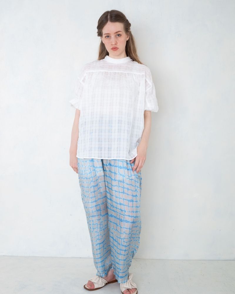 【予約】S/S TT187 前後で着れる シアチェックシャツ（4月）