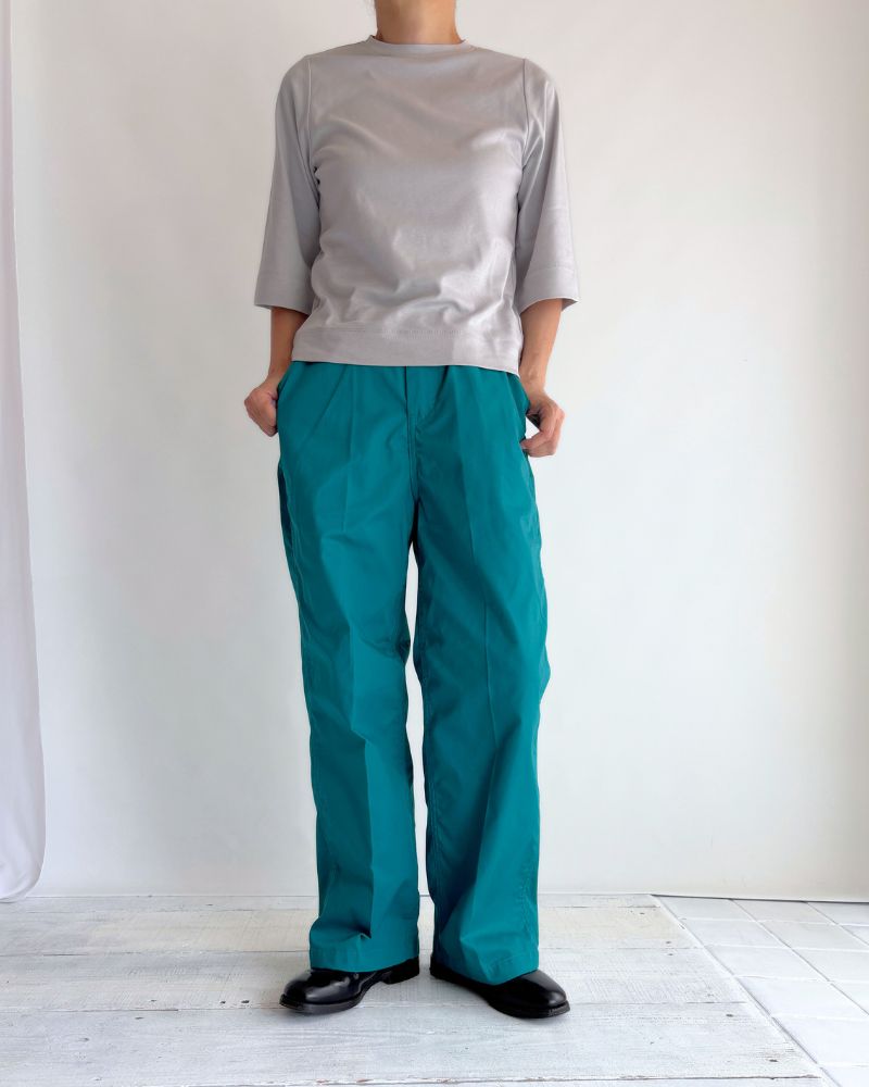 PE/Cツイル センタープレスパンツ LightGreen