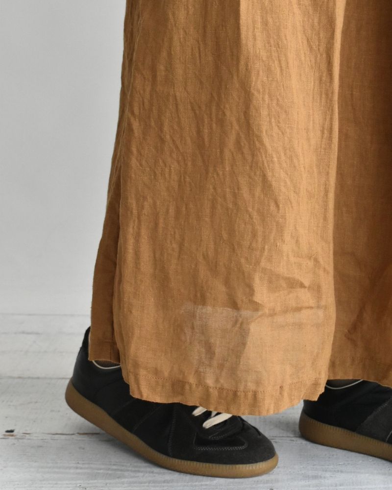 フレンチリネン スカート Camel
