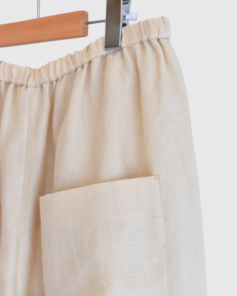 サルエルワイド ショートレングスパンツ Ivory