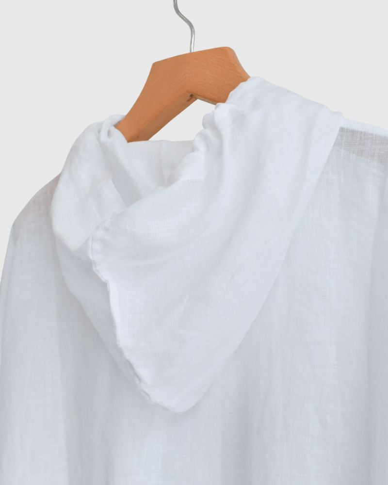 フーディシャツ（LINEN） White