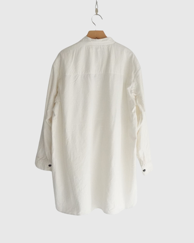STAND COLLAR SHIRT White