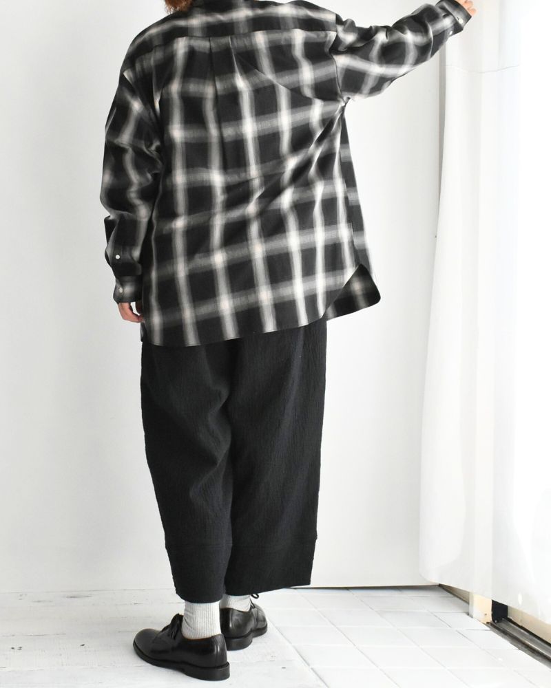 オリジナルランダムストライプキルト ヌーボーパンツ Black