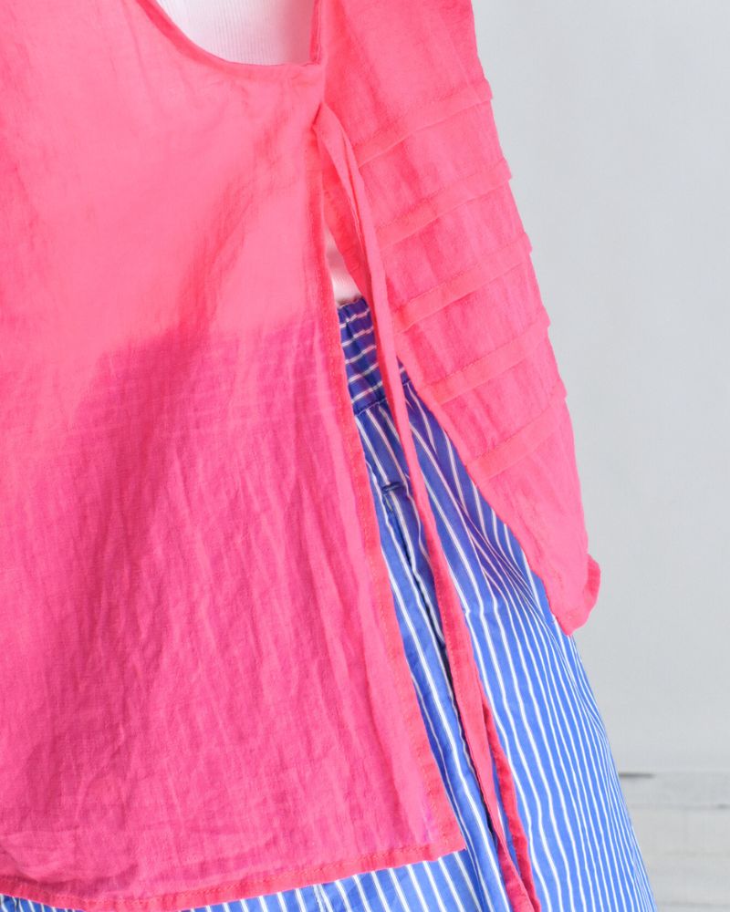 ボイル スリーブレスタックブラウス Pink