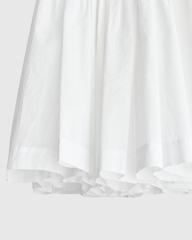 ティアードギャザースカート（COTTON） White
