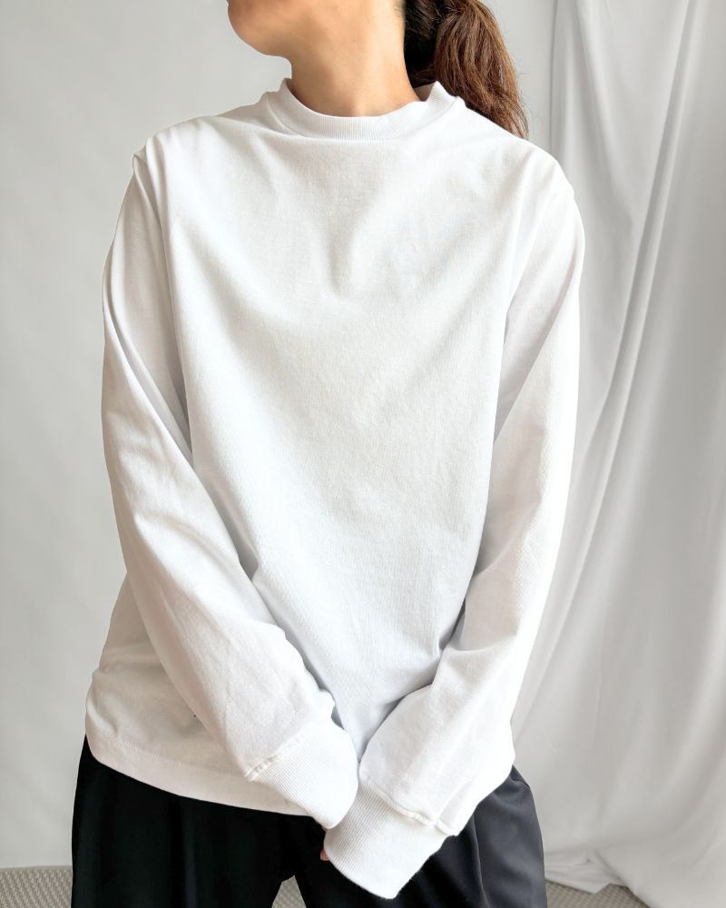 テンジククルーネックL/S TEE White