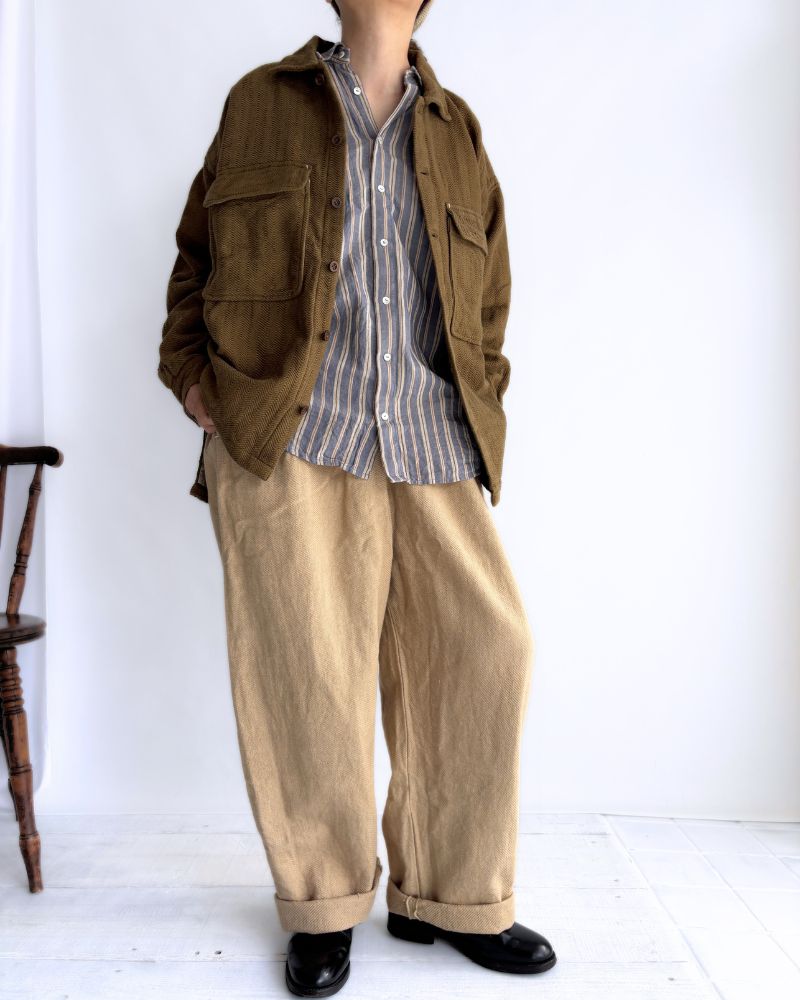 ベンガルストライプシャツ GrayBlue