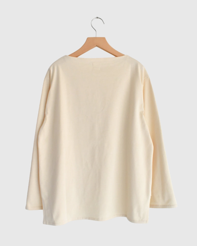 ギザコットン バスクTシャツ Ivory