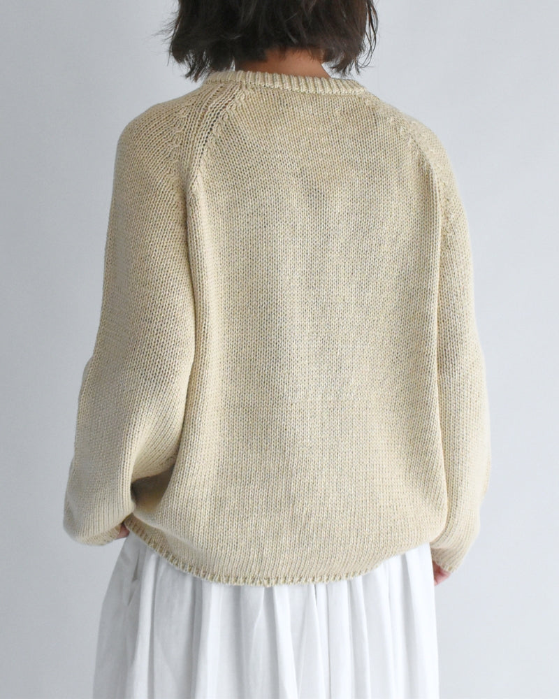 ラグランプルオーバーニット Ivory