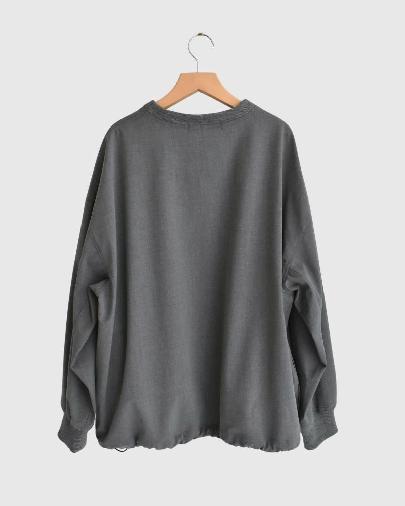 ユニセックスドローストリングプルオーバー Gray