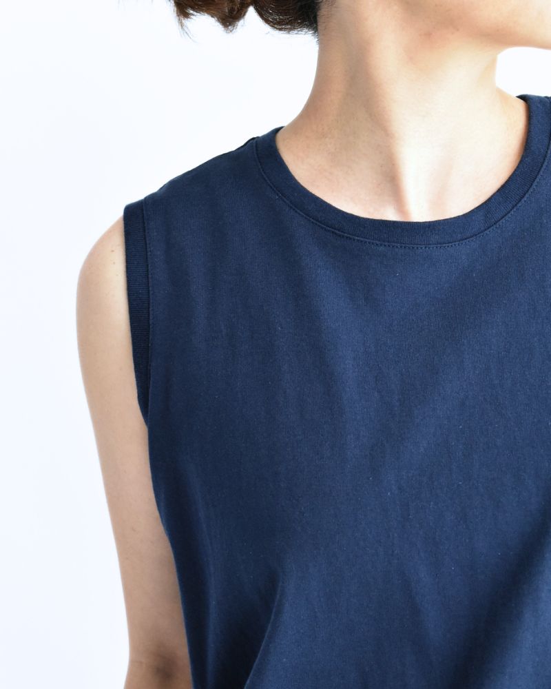 ノースリーブ ドロストTシャツ Navy