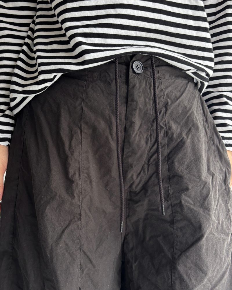 コットンシルクパンツ Black