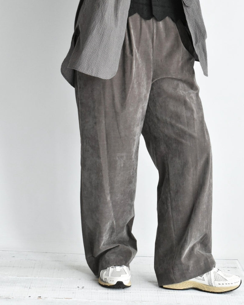 ベルベット セミワイドイージーパンツ Brown