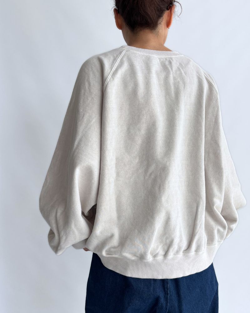 Pigment dye スウェットL/S Ivory