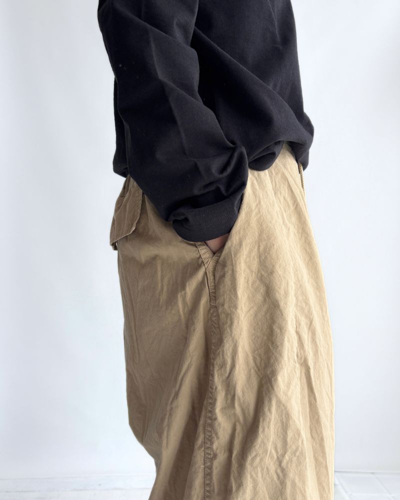 コットンシルクパンツ Beige