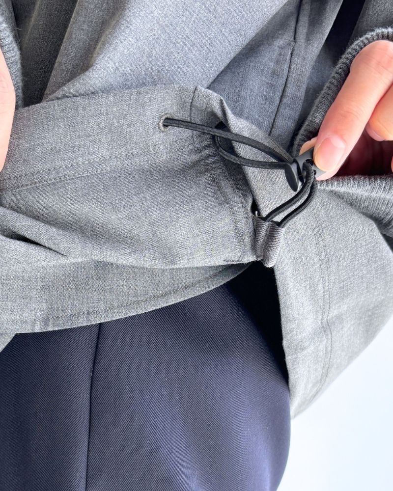 ユニセックスドローストリングプルオーバー Gray