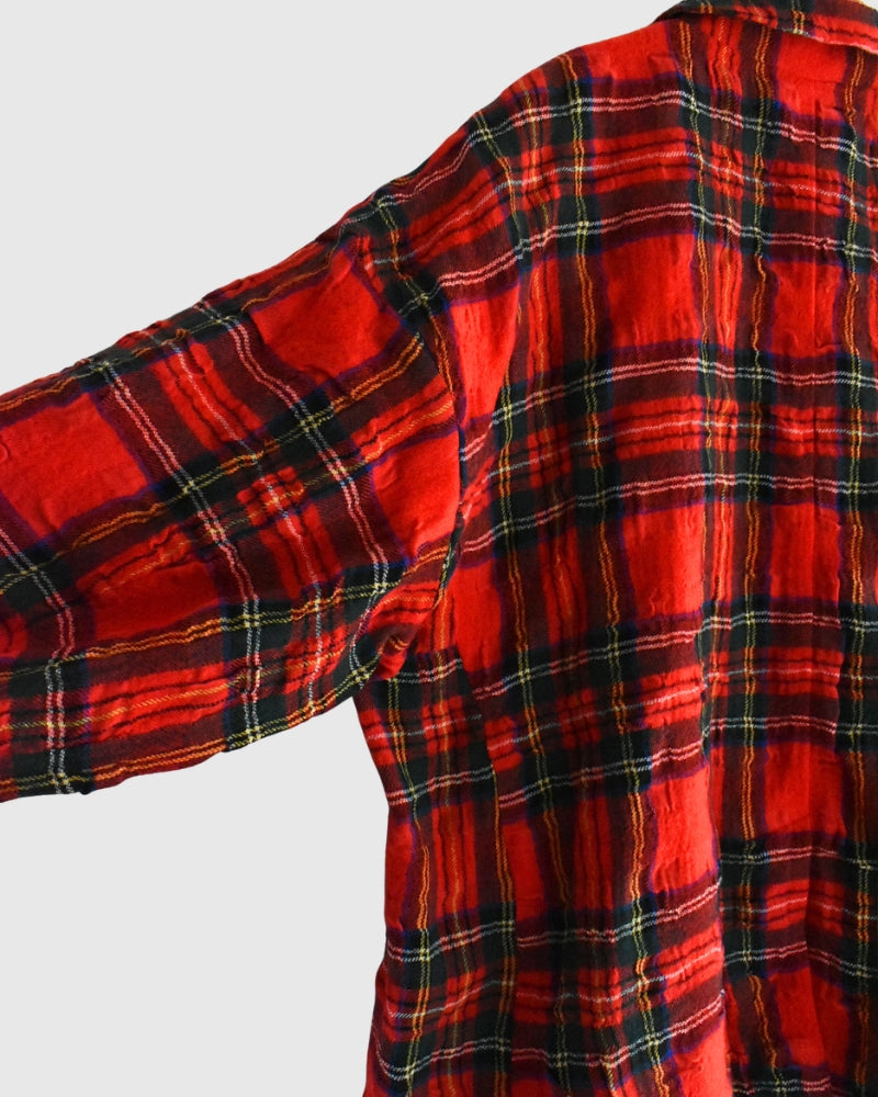 コットンウール タータンチェックジャケット Red