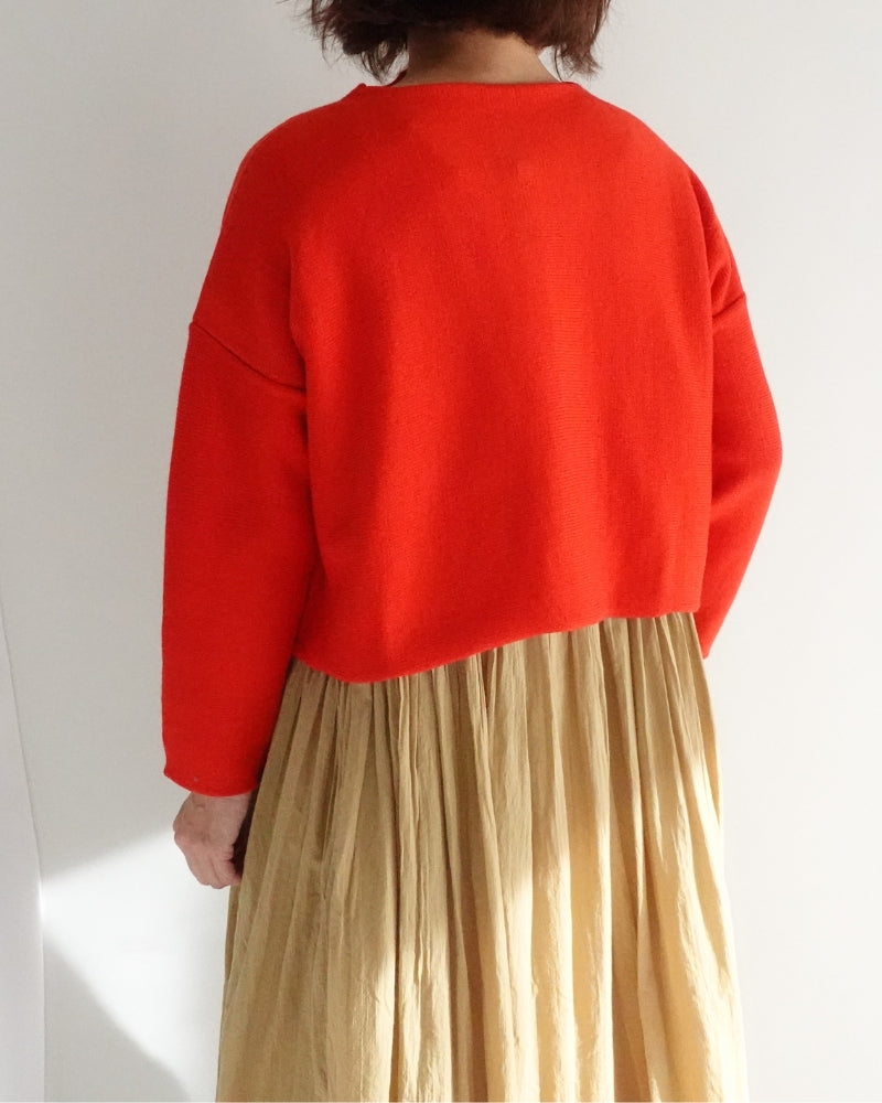 ボトルネックボイルニット Red