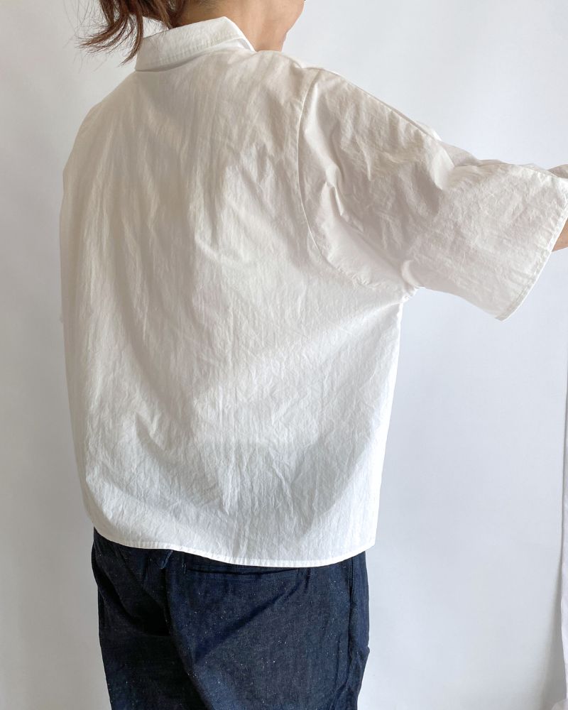 ドルマンショートシャツ White
