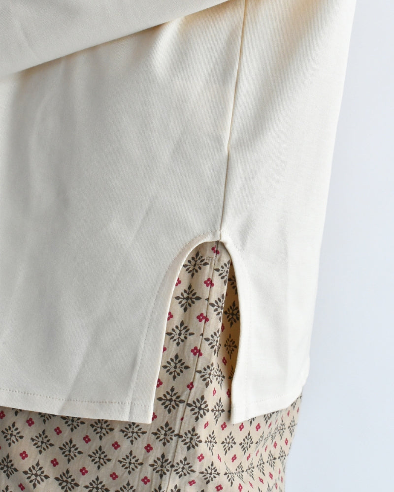 ギザコットン バスクTシャツ Ivory