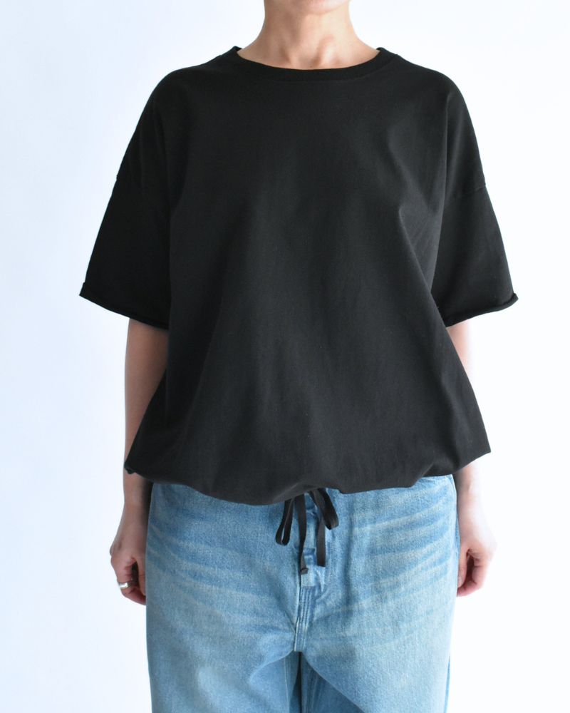 ハーフスリーブ ドロストTシャツ Black