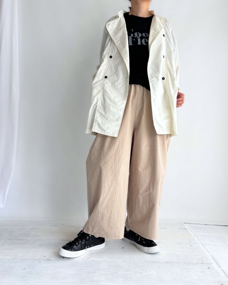 リラックスコットンワイドパンツ Beige
