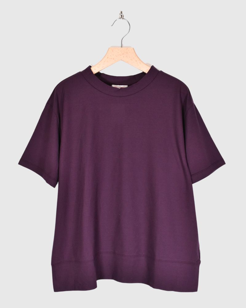 強撚度詰天竺 Tシャツ Purple