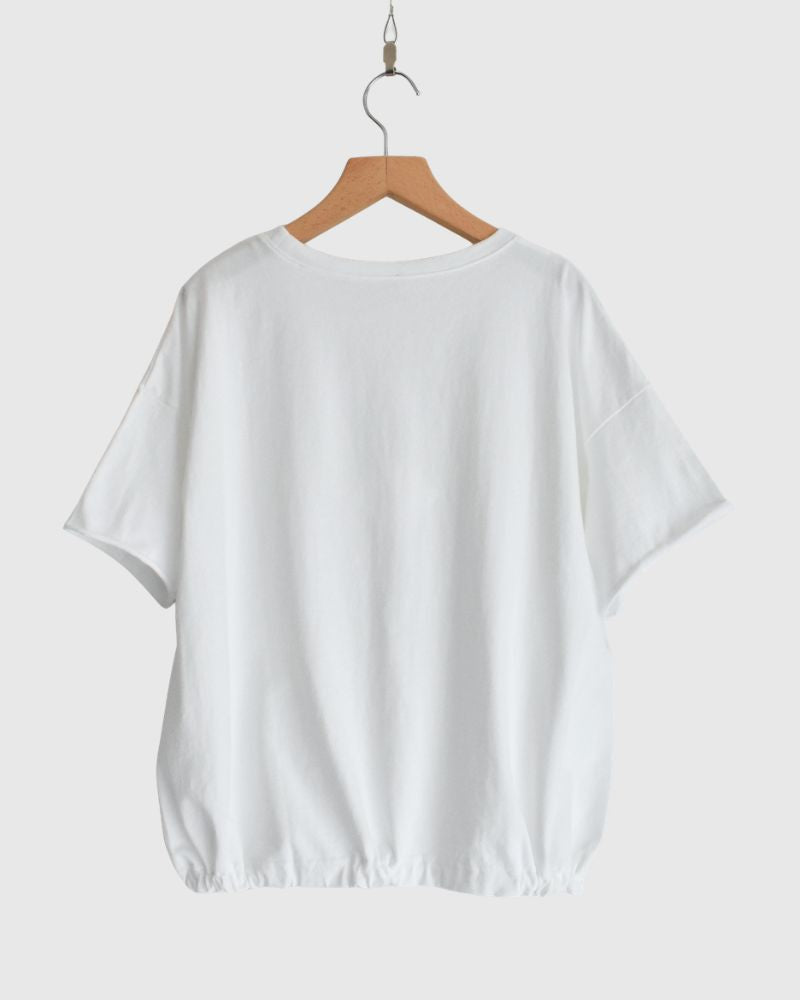 ハーフスリーブ ドロストTシャツ White