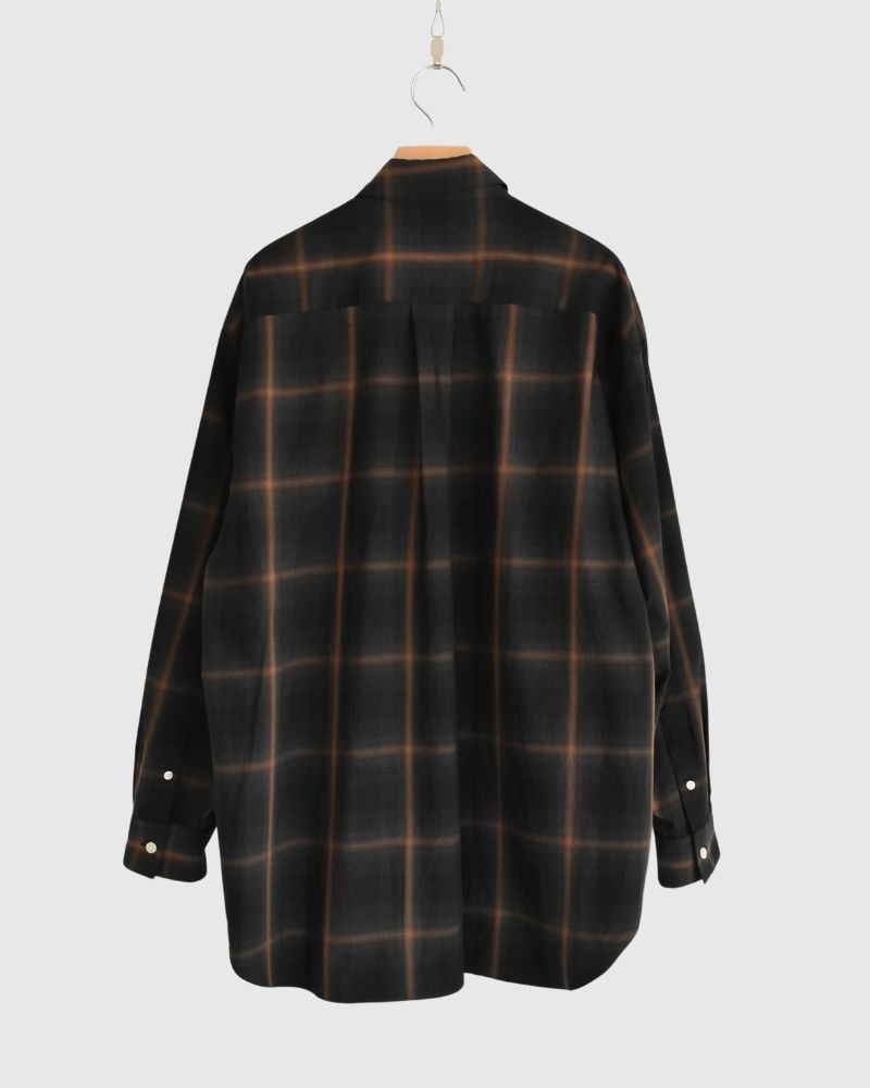 DORIS-W フリルブラウス BrownCheck