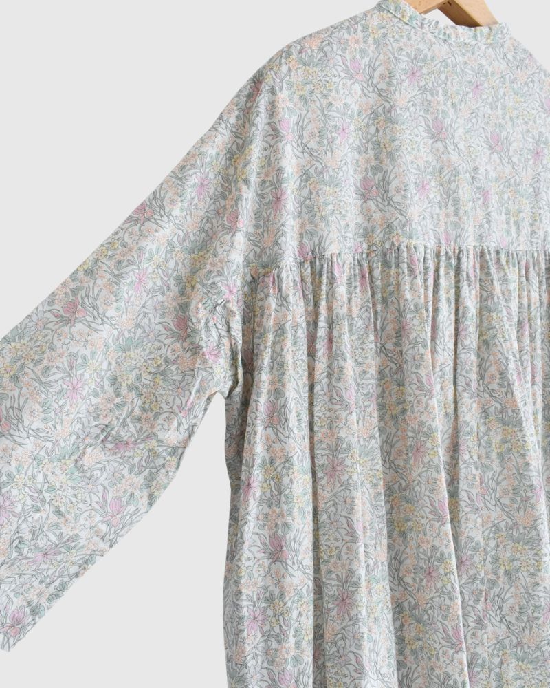 LIBERTY PRINT シャツブラウス Iris