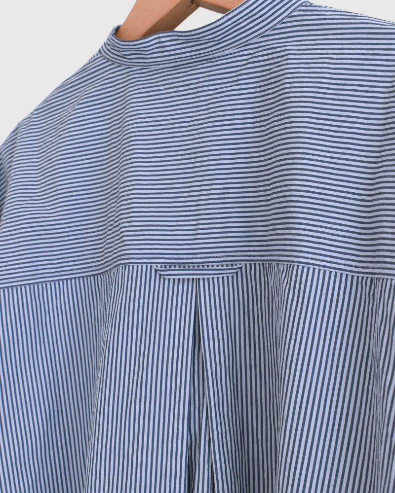 バンドカラービックシャツ Sax/Navy