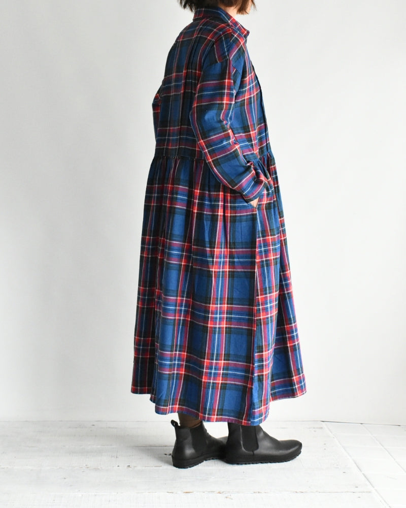 インディゴタータン ファンデーションシャツドレス Indigo