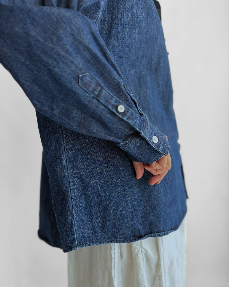 【予約】 F/W LA 518 オーディナリーデニムフリルブラウス（9月末 - 10月初旬）