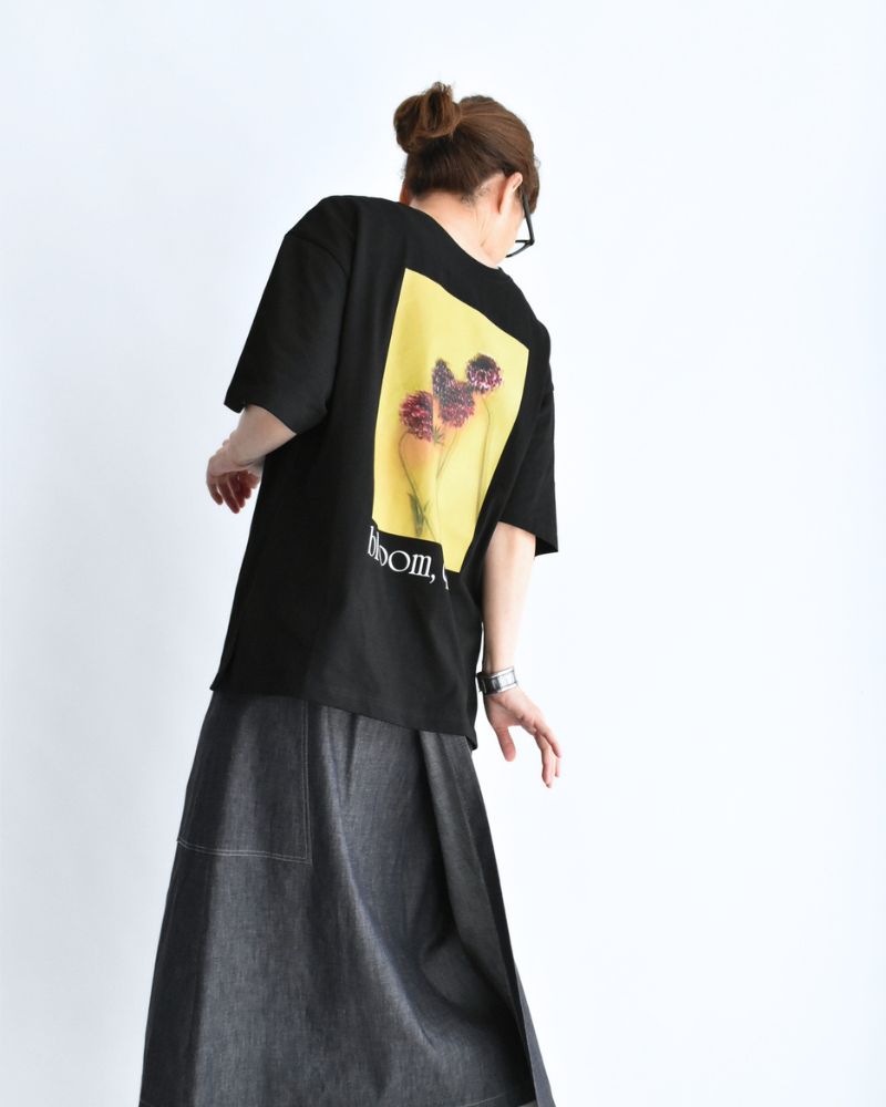 2Way プリントTシャツ Black