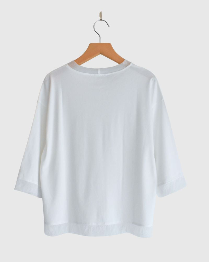 ANAIA SMOOTH/TULLE プルオーバー White