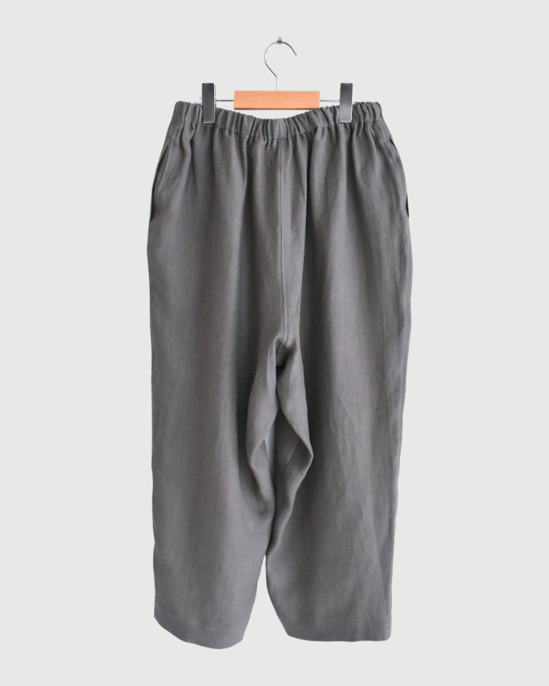 アシメポケットベイカーパンツ（LINEN） DarkGray