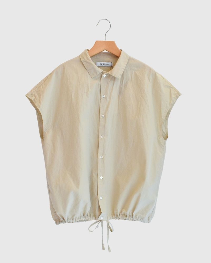 シュリンクフレンチスリーブシャツ Beige