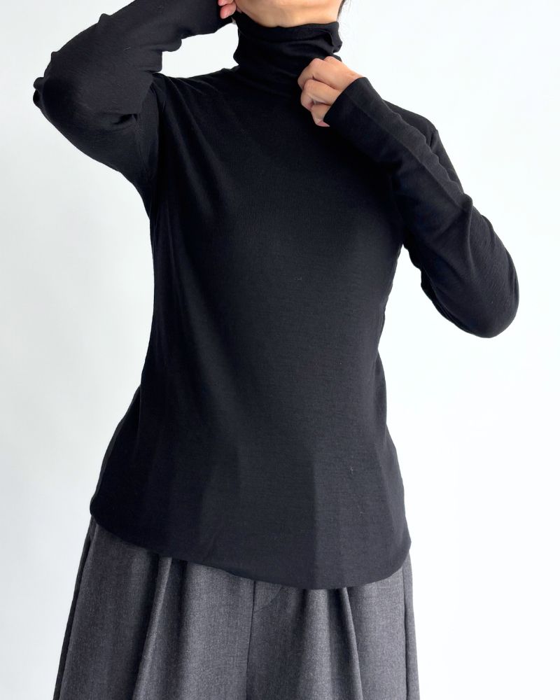 ハイネック スリムフィット（ウール） Black