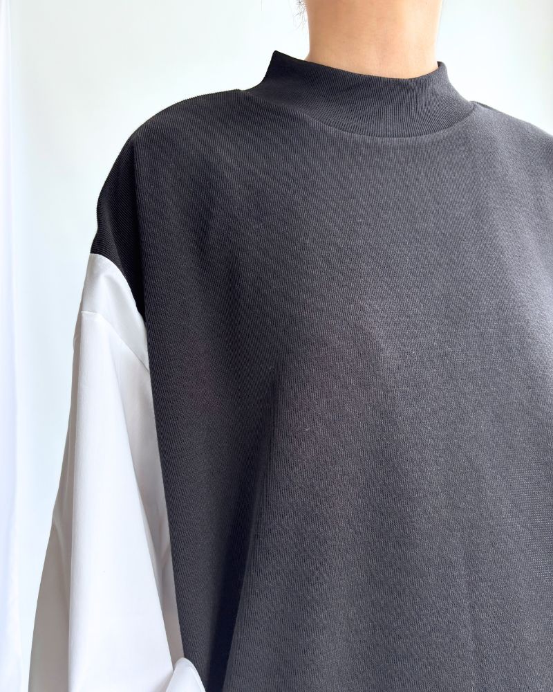 ニットコンビトップス 'JOHA' Black