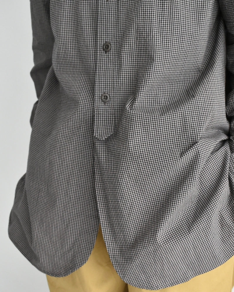 ユーティリティ バンドカラーシャツ BrownGingham