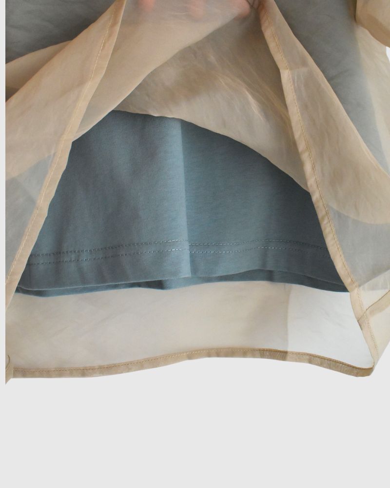 シアーレイヤードトップス 'SAN' KhakiBeige