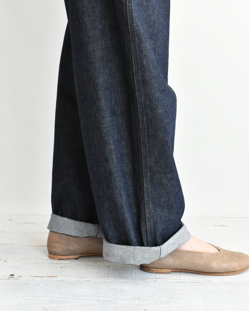 13ozムラ糸 バギーデニムパンツ OneWash